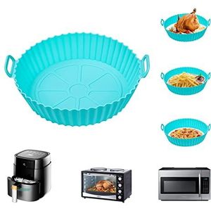 Siliconen Air Fryer Liners, 7,8 inch 20 cm Ronde Air Fryer Liners Herbruikbare Siliconen Mand Pot Accessoires Bakplaat voor Magnetron Thuis Keuken Air Fryers voor Ninja, COSORI, Tower, Tefal