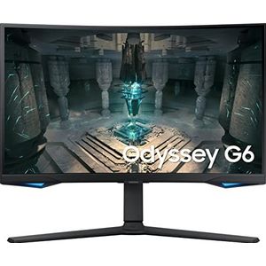 Samsung Odyssey G6 Gaming Monitor, 27 inch gebogen 1000R QHD-resolutie 2560 x 1440, VA-paneel, zwart, LS27BG650EUXEN