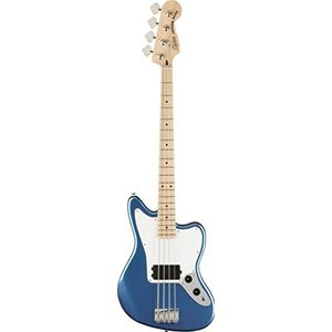 Squier by Fender Affinity Series elektrische Jaguar-bas met Humbucker-pick-up, esdoorn hals in Lake Placid-blauw