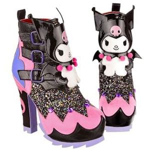 Irregular Choice Spooky Kuromi Fashion Boot voor dames, Zwart, 42 EU