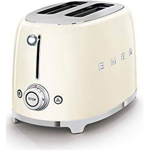 SMEG Broodrooster TSF01CREU - Crème - 950W - 6 Niveaus