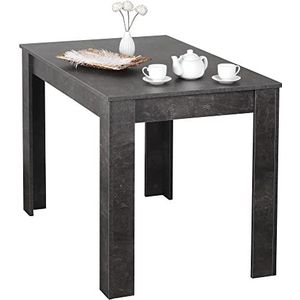 RICOO Eettafel Klein 110 x 75 x 68 cm Keukentafel Eetkamertafel betonlook Grijs - WM088-BG