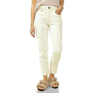 Street One Jeansbroek, cargobroek, Crème Wit Washed, 30W x 28L