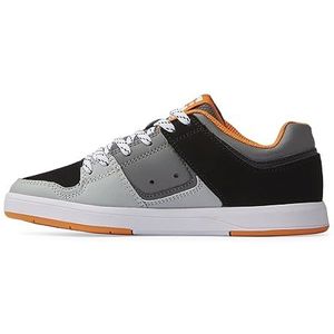 DC Shoes Dc Cure Sneakers voor jongens, Oranje Zwart Grijs, 33.5 EU