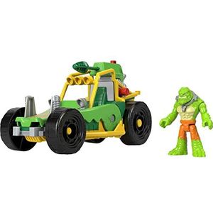 Imaginext DC Supervrienden Killer Croc, figuur en buggy speelgoedauto met projectiellanceerder, fantasiespel voor peuters en kleuters vanaf 3 jaar, HML05