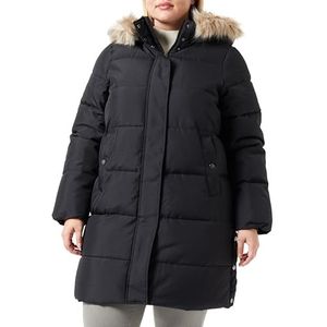 VERO MODA CURVE Dames VMCADDISON AW23 Coat CUR gewatteerde jas, zwart, 46, zwart, 46