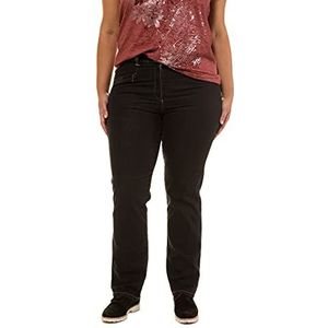 Ulla Popken Mony Straight Jeans voor dames, stretchjeans, grijs (11), 50W x 32L