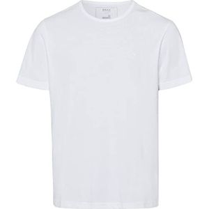 BRAX Heren Style Tony Blue Planet duurzaam katoenen T-shirt, wit, XS, wit, XS