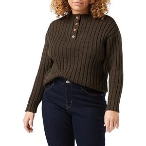 NA-KD Gebreide damestrui met knopen, Bruin, 44