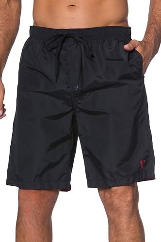 JP 1880 Heren grote maten grote maten Menswear L-8XL zwemshorts, strandkleding, elastische tailleband, tot maat 8 XL 702526, zwart, 8XL