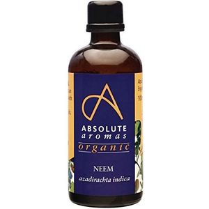 Absolute Aromas Biologische Neem Zaad Olie 100 ml - Puur, Natuurlijk, Koud Geperst, Vegan en Dierproefvrij – Hydraterende Olie Voor Gezicht, Haar en Huid