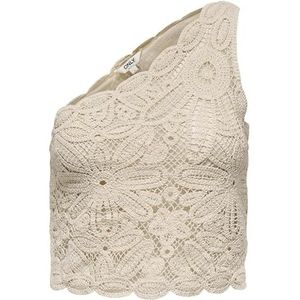 ONLY Dames Onlalberte One Shoulder Short Top WVN, transparant roze, M