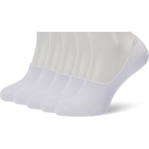 URBAN QUEST Heren Bamboe No Show Sokken, Wit, One Size