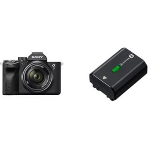 Sony Alpha 7 IV Mirrorless Full-Frame Kit 33MP met Sony Lens 28-70mm F3.5-5.6, (ILCE7M4B + SEL2870) & Sony NPFZ100.CE Z-serie oplaadbaar batterijpakket - zwart