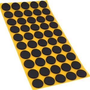 Adsamm® / 50 x zelfklevende anti-slip pads/zwart/Ø 20 mm/rond, stick -on antislip EPDM rubberen pads/meubelbeschermpads Adsamm® Quality