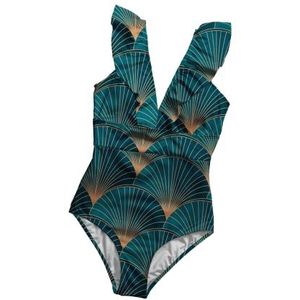 Averie Lucia eendelig badpak voor dames, blauw, XS