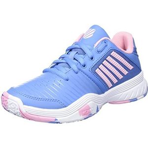 K-Swiss Court Express Omni tennisschoen voor meisjes, Silver Lake Blue White Orchid Pink, 37.5 EU