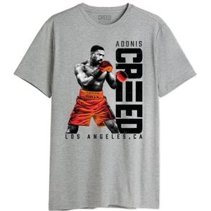 cotton division Creed""Adonis Creed Fight"" MECREEDTS017 T-shirt voor heren, grijs gemêleerd, maat XXL, Grijze mix, XXL