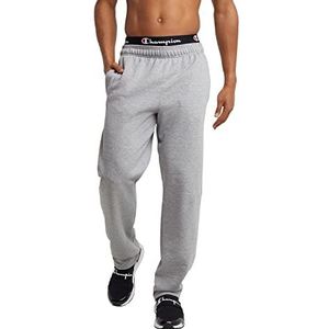 Champion Powerblend fleece broek met open bodem voor heren, Oxford grijs C-patchlogo, M