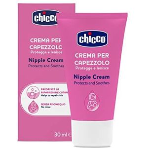 Chicco Capezzoli-crème, bereid het matchen voor borstvoeding, verzorgend, parfumvrij en veilig voor kinderen, laat geen stoffen achter