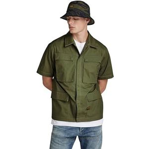 G-STAR RAW R-3N Slim Overshirt met korte mouwen, groen (shadow olive D24290-D387-B230), XXL