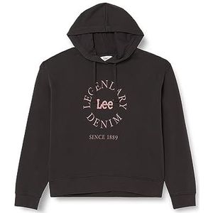 Lee Legendary Sweatshirt met capuchon voor dames, Washed Black, XXL