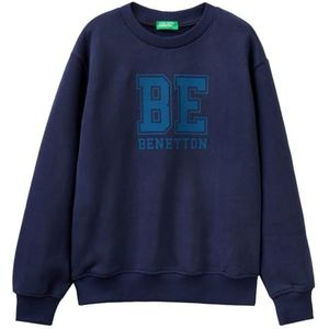 United Colors of Benetton Sweatshirt met capuchon voor kinderen en jongens, donkerblauw 252, 130 cm