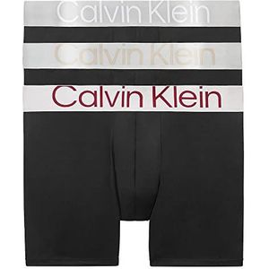 Calvin Klein Boxerslips voor heren, B-rood tapijt/wit/tuffet logo's, XS