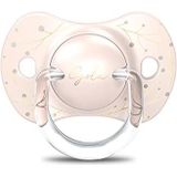 Suavinex Fopspeen Gold Edition voor baby's 0-6 maanden, platte en symmetrische fopspeen van siliconen SX Pro, roze