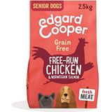 Edgard & Cooper Droog Senior Hondenvoer 2.5kg Verse scharrelkip & Noorse zalm - Graanvrij en Boordevol vers vlees