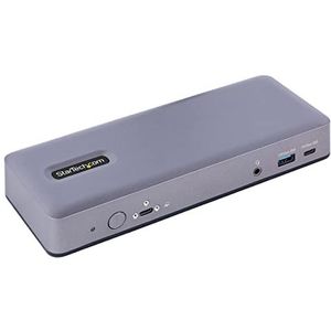 StarTech.com USB-C Docking Station, Multi Monitor USB-C Dock, HDMI/DP/DP Alt-mode, 3x 4K30 / 2x 4K60, 7x USB Hub, 60W Power Delivery, GbE, 3.5mm Audio, Works With Chromebook Certified (DK31C3MNCRUE)