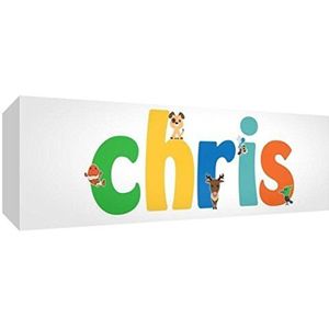 Little Helper CHRIS2159-15DE canvasdruk gepersonaliseerd, nieuw en gespannen op spieraam, klaar om op te hangen, 21 x 59 x 4 cm, medium
