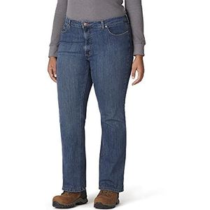 Dickies Perfecte vorm denim rechte jeans voor dames, Stonewashed Indigo Blauw, 36
