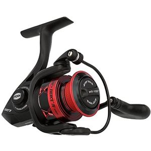 PENN Fierce IV Zoutwater Spinning Reel - Veelzijdige Zeevismolen voor boot, kajak, wal, spinnen, jiggen, surfen en allround gebruik, zwart/rood