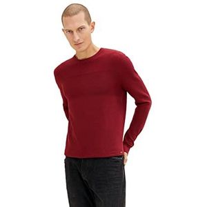 TOM TAILOR Heren 1035763 trui, 30315-Burgundy Melange, XXL
