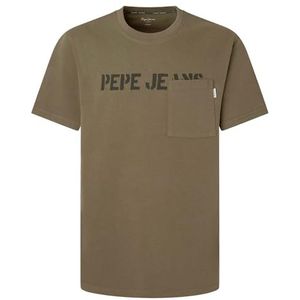 Pepe Jeans Cosby T-shirt voor heren, Groen (Militair Groen), XL