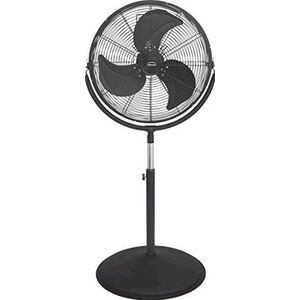 DOMAIR BAP460 Staande luchtstroomventilator, diameter 46 cm, 120 watt, 3 snelheden, luchtstroom 6902 m3/h, staal/zwart