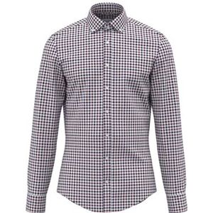 Seidensticker Flanellen overhemd voor heren, shaped fit, gemakkelijk te strijken, button-down-kraag, lange mouwen, 100% katoen, roze, 41