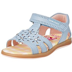 Pablosky 028840, Sandalen voor meisjes, blauw, 25 EU, Rosa Roja, 25 EU