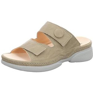 Think Cambio teenslippers voor dames, chroomvrij, gelooid, duurzaam uitneembaar voetbed, maat 36 EU, Sage 7000, 36 EU