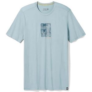 Smartwool, Mountain Breeze Graphic T-shirt met korte mouwen, slim fit, lood, XXL