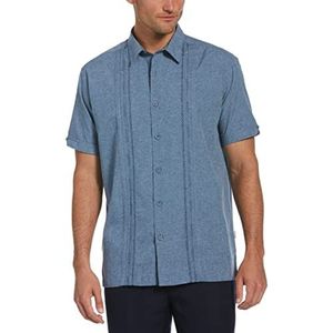 Cubavera Men's Cubavera Men’S Embroidered Chambray Short Sleeve Button-Down Shirt, Classic Fit, Men’S Casual Shirts (Sizes Small-5Xl), Dress Blues, X-Large
