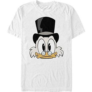Disney Classics Ducktales - Scrooge Big Face Unisex Crew neck T-Shirt White XL