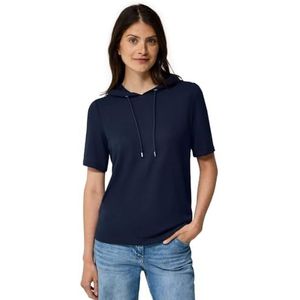 Cecil - Sweat à Capuche - Urban Navy Blue - Crepe