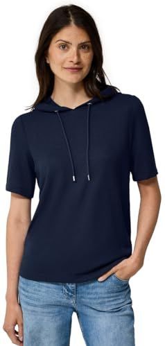 Cecil - Sweat à Capuche - Urban Navy Blue - Crepe