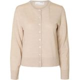 Selected - Thea - Vest - Ronde Hals - Lange Mouwen - Knoopsluiting - 100% Merinowol