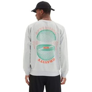 Trendyol Heren Plain Regular Sweater, Grijs, XS, Grijs, XS