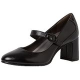 Tamaris Comfort 8-84402-41 comfortabele extra brede comfortabele schoen verstelbare riem klassieke alledaagse schoenen pumps, zwart, 39 EU Breed
