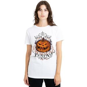 The Nightmare Before Christmas Hail The Pumpkin King dames T-shirt, wit, medium, Wit, M