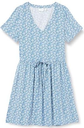 VILA Jurk 'VILISE'  duifblauw / wit